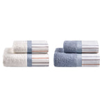 BRETONE 2 Set Asciugamani in Spugna 430 Tinte in Filo | Domus Zone - DomusZone
