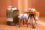 BRETONE 2 Set Asciugamani in Spugna 430 Tinte in Filo | Domus Zone - DomusZone