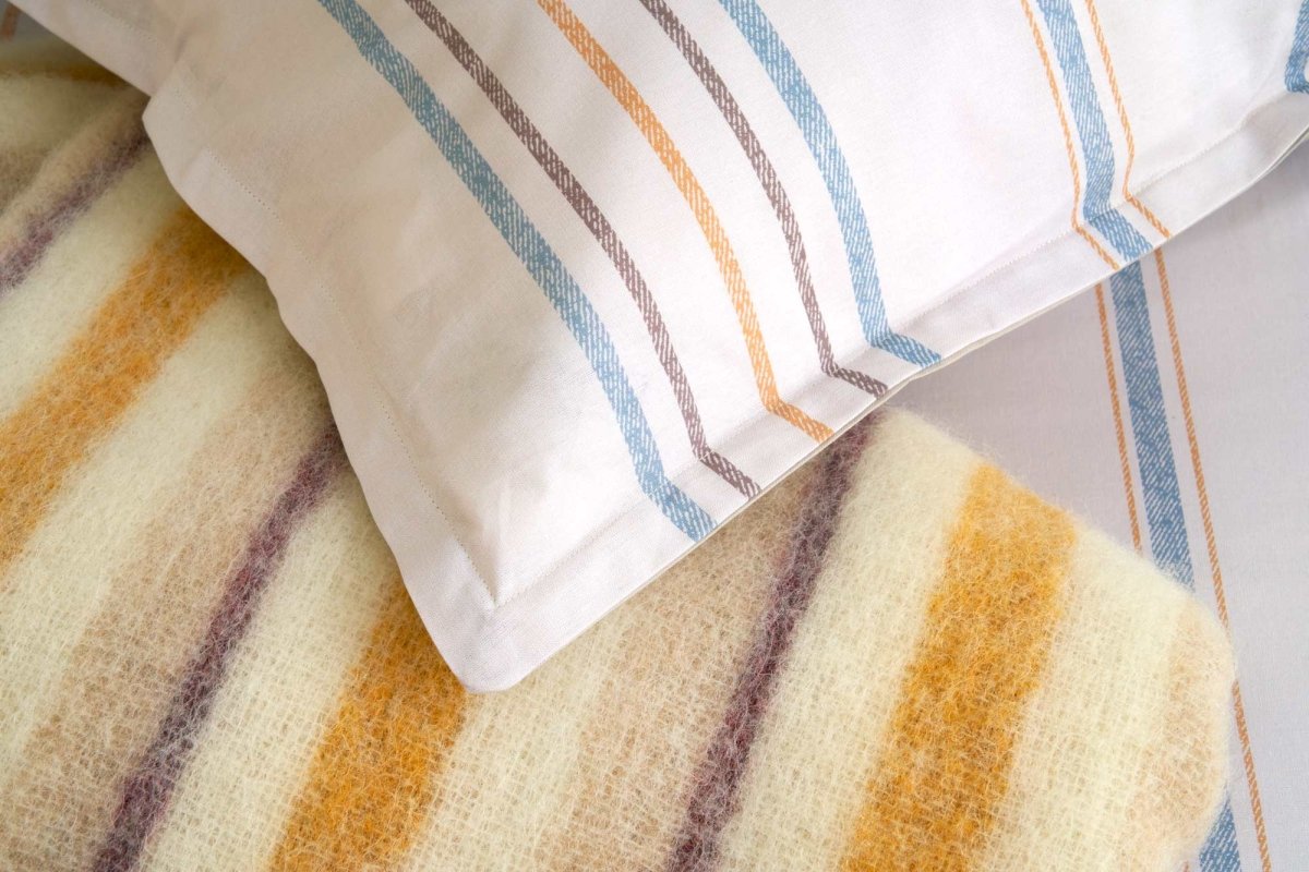 BRETONE Parure Copripiumino di cotone tinto in filo | DOMUS ZONE - DomusZone