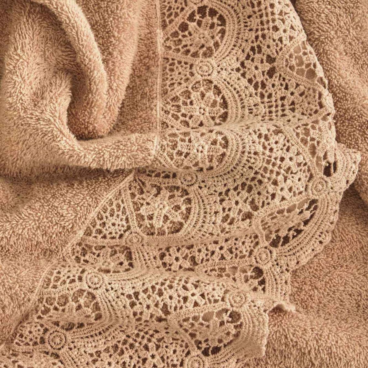 CANASTRA Set Asciugamani Spugna e Pizzo Macramè | Domus Zone - DomusZone