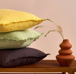 CANNES Cuscino Arredo in Lino - Bordi Sfrangiati | DomusZone - DomusZone