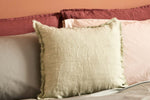 CANNES Cuscino Arredo in Lino - Bordi Sfrangiati | DomusZone - DomusZone