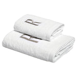CAPITAL Set Asciugamani in spugna 530gr con ricamo monogram | Domus Zone - DomusZone