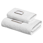 CAPITAL Set Asciugamani in spugna 530gr con ricamo monogram | Domus Zone - DomusZone