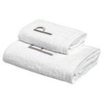 CAPITAL Set Asciugamani in spugna 530gr con ricamo monogram | Domus Zone - DomusZone