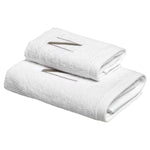 CAPITAL Set Asciugamani in spugna 530gr con ricamo monogram | Domus Zone - DomusZone