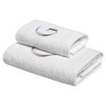 CAPITAL Set Asciugamani in spugna 530gr con ricamo monogram | Domus Zone - DomusZone