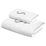 CAPITAL Set Asciugamani in spugna 530gr con ricamo monogram | Domus Zone - DomusZone