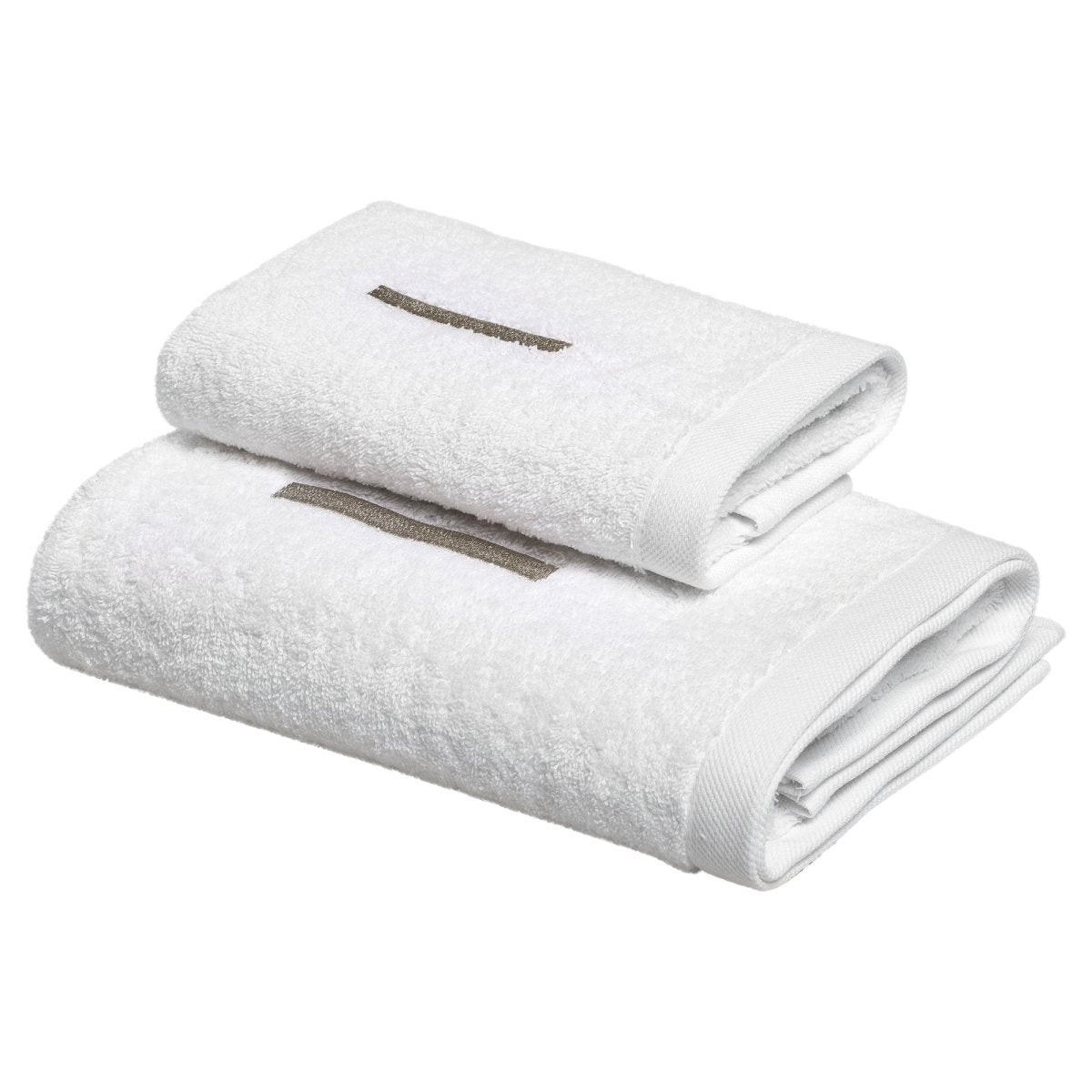 CAPITAL Set Asciugamani in spugna 530gr con ricamo monogram | Domus Zone - DomusZone
