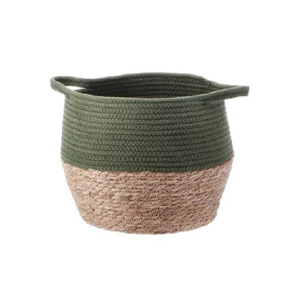 Cesto Portapiante in Vimini con Manici | 28x27 cm | Domus Zone - DomusZone