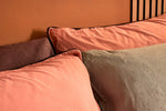 COCO Completo Letto puro Cotone Tinto in Capo con Piping | Domus Zone - DomusZone