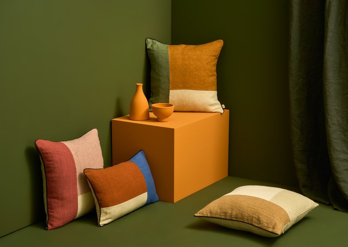 COUTURE Cuscino Arredo in Lino Tinto in Capo | Domus Zone - DomusZone
