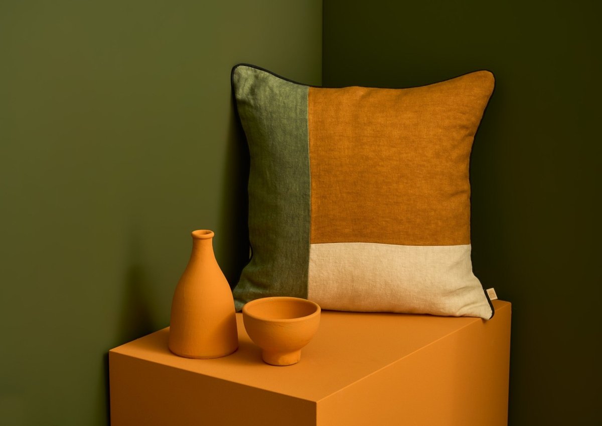 COUTURE Cuscino Arredo in Lino Tinto in Capo | Domus Zone - DomusZone