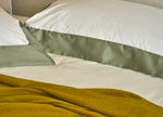 DIAMANTE Parure copripiumino in puro cotone con Balza in Raso 300 T.C. | Domus Zone - DomusZone