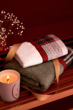 DOLOMITI 2 Set Spugna Tartan Viso + Ospite | Domus Zone - DomusZone