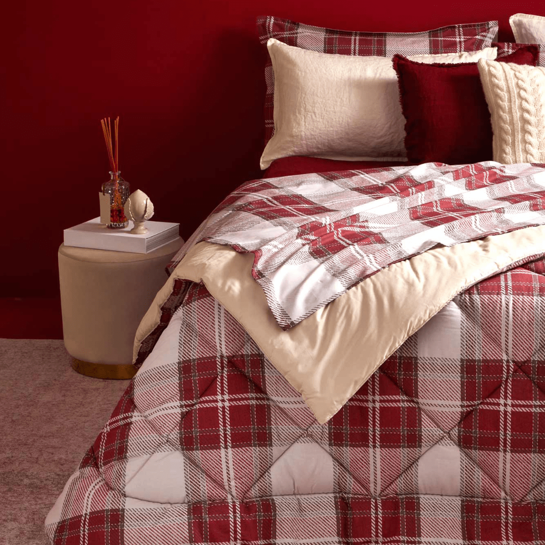 DOLOMITI Completo Letto Matrimoniale Tartan | Domus Zone - DomusZone