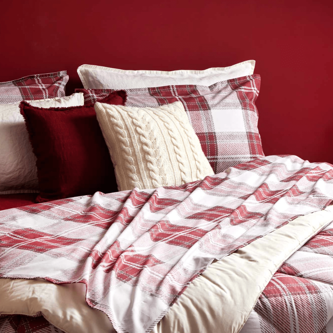 DOLOMITI Completo Letto Matrimoniale Tartan | Domus Zone - DomusZone