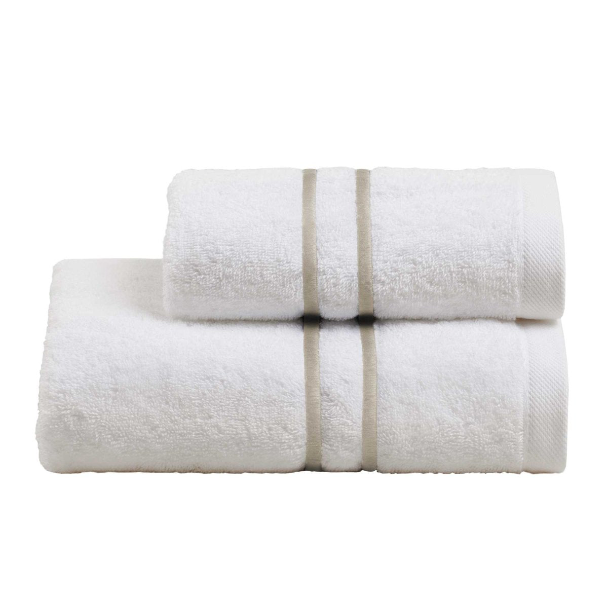 DOUBLE Set Asciugamani in spugna 530 gr e bacchette ricamate | Domus Zone - DomusZone