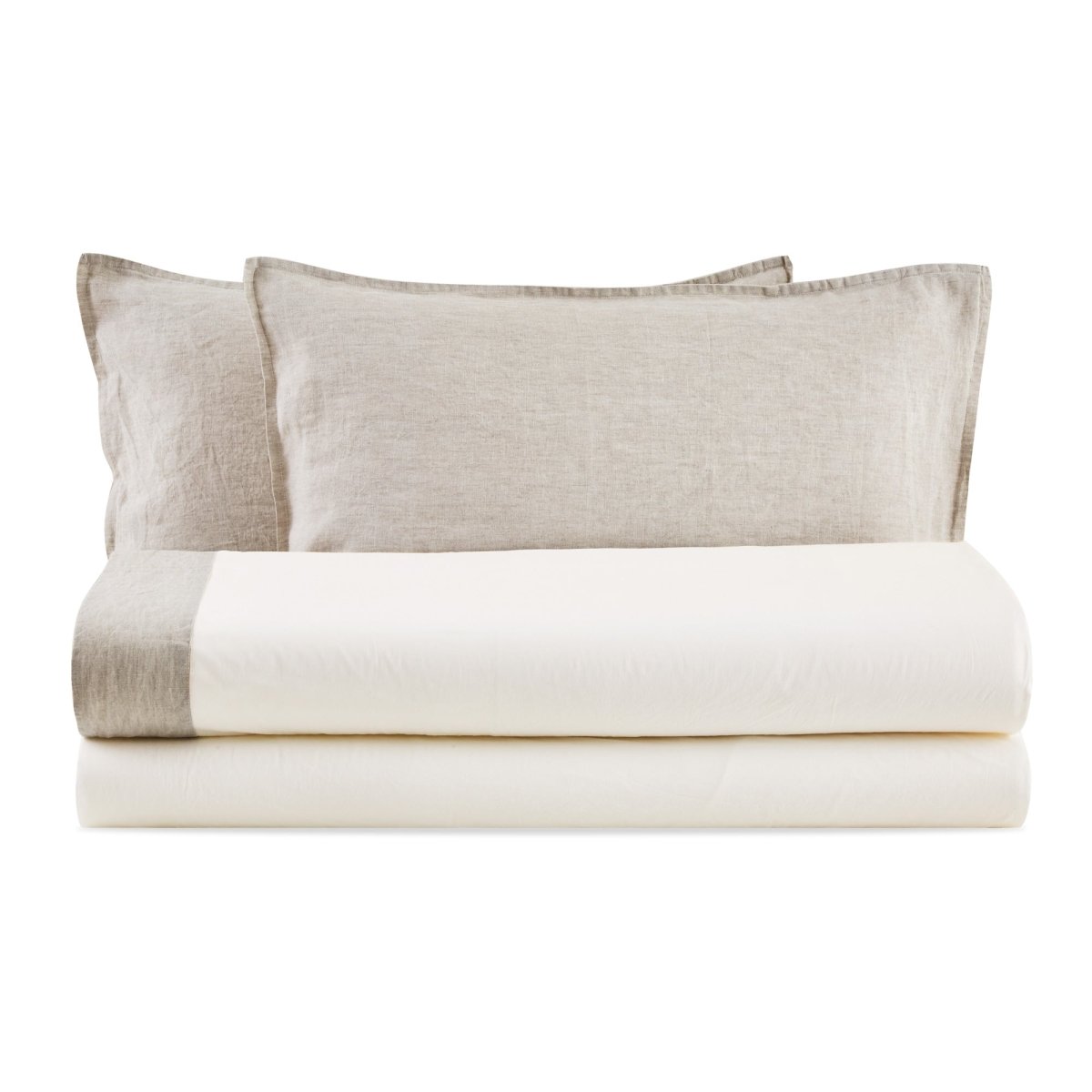 EKO LINO Completo Letto Cotone con Dettagli in Lino | Domus Zone - DomusZone