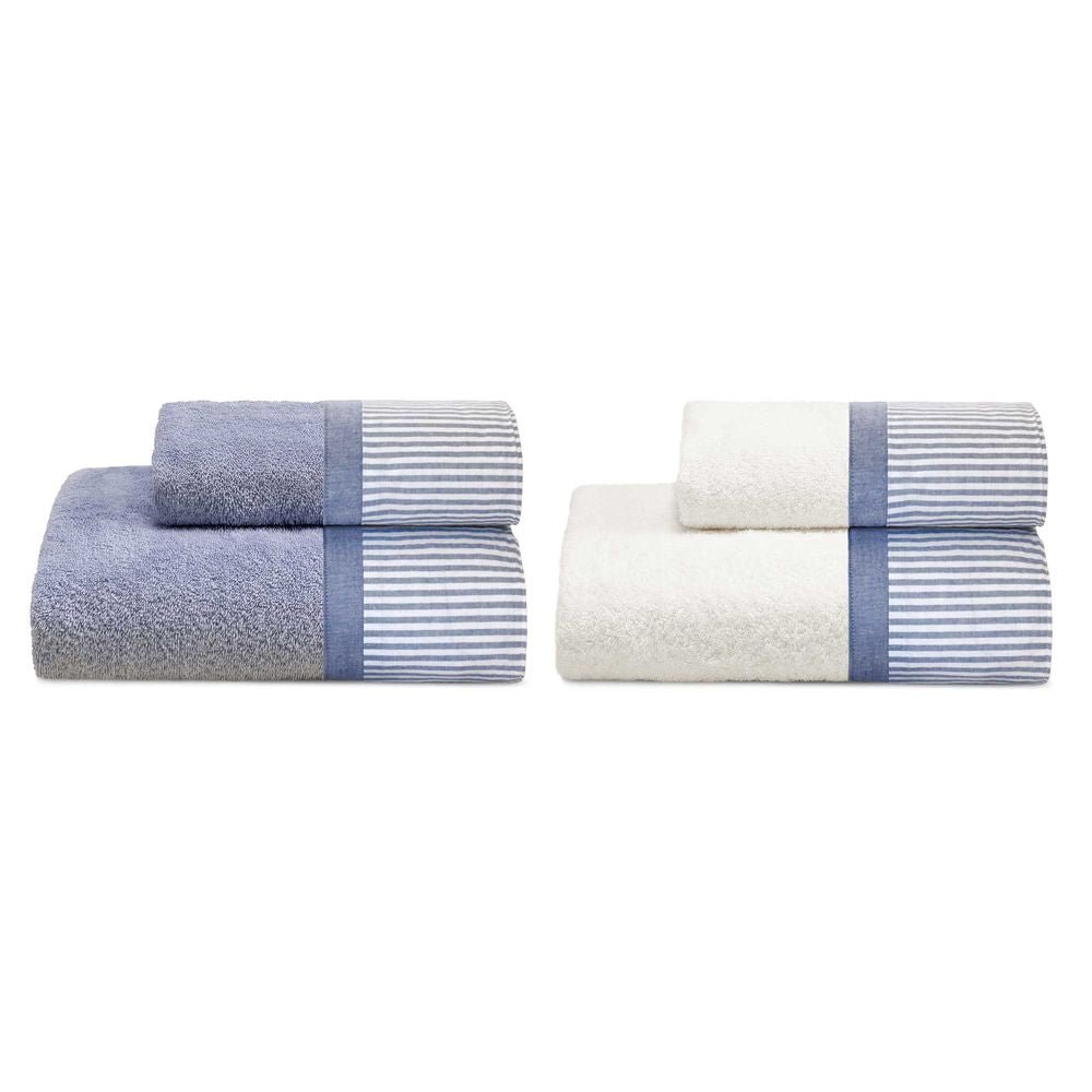 GIAVA 2 Set Asciugamani in Spugna 430 Tinti in Filo | Domus Zone - DomusZone