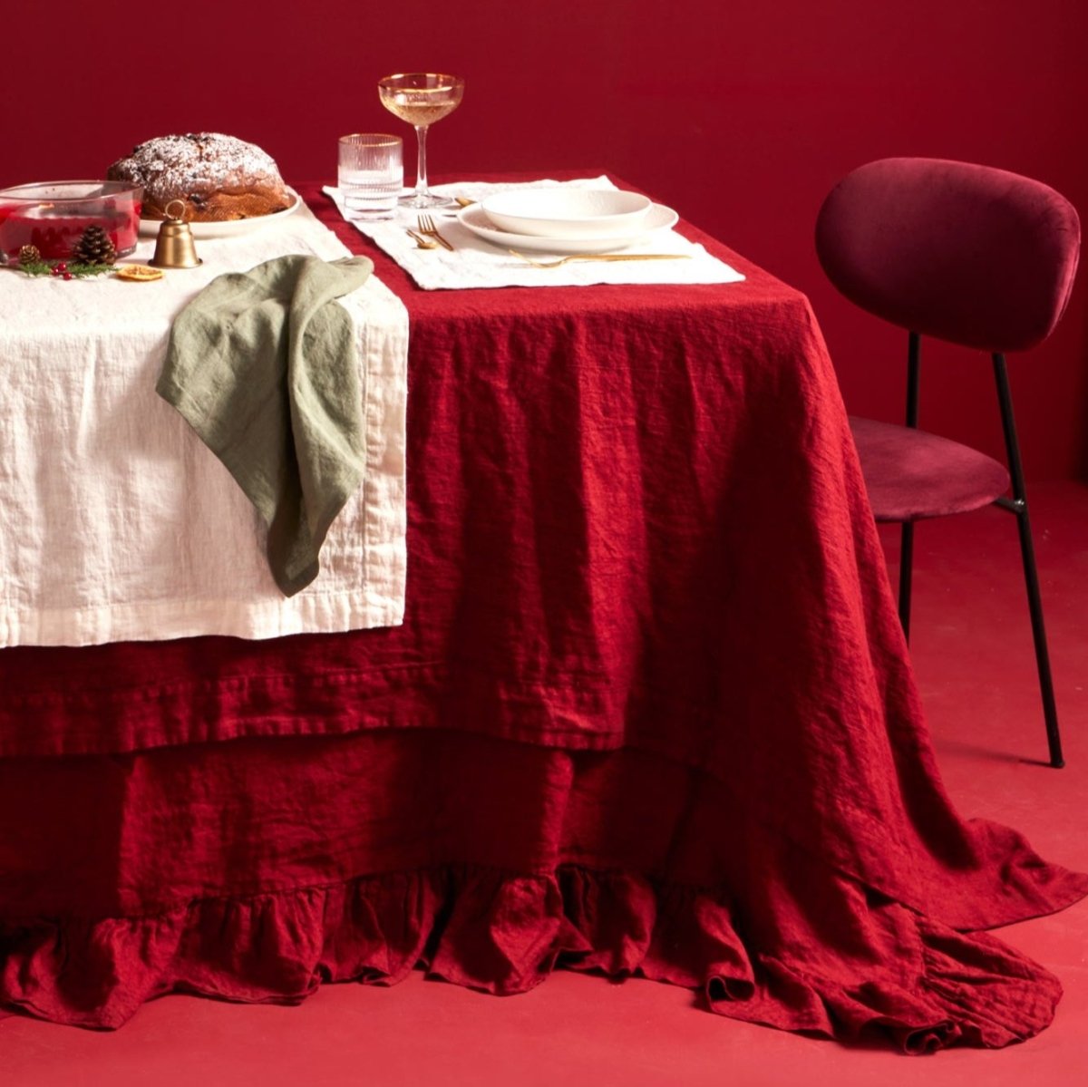 GRAFITE Tovaglia in Puro Lino 250gr/mq Tinto in Capo | Domus Zone - DomusZone