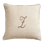 LEONARDO cuscino Arredo in Lino con ricamo Monogram | Domus Zone - DomusZone