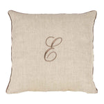 LEONARDO cuscino Arredo in Lino con ricamo Monogram | Domus Zone - DomusZone