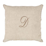 LEONARDO cuscino Arredo in Lino con ricamo Monogram | Domus Zone - DomusZone