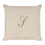 LEONARDO cuscino Arredo in Lino con ricamo Monogram | Domus Zone - DomusZone