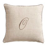 LEONARDO cuscino Arredo in Lino con ricamo Monogram | Domus Zone - DomusZone