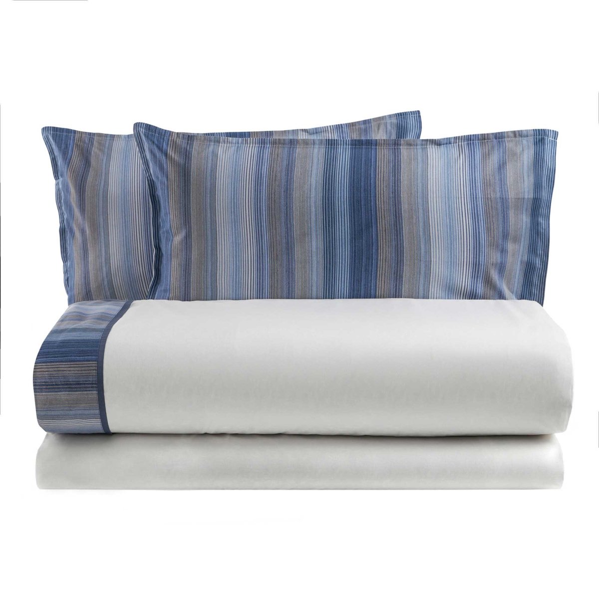MAKALU completo letto di cotone con federe e balza in Percalle stampato| Domus Zone - DomusZone