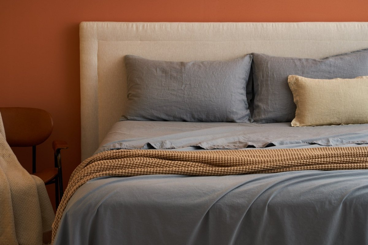 NANTES Completo Letto in Cotone e Lino Tinto in capo | Domus Zone - DomusZone