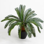 Pianta Cycas Artificiale Real Touch 72cm vaso bianco | Green Decor - DomusZone