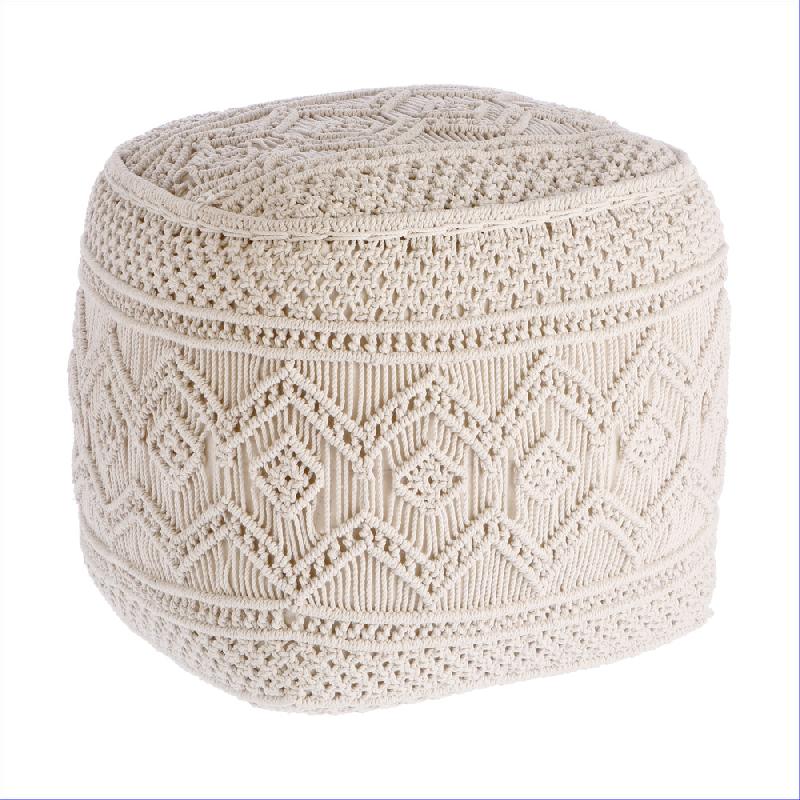 Pouf Boho Chic in Cotone Macramè A | Domus Zone - DomusZone