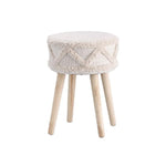 Pouf Boho Chic Tessuto con Piedi in Legno | Domus Zone - DomusZone