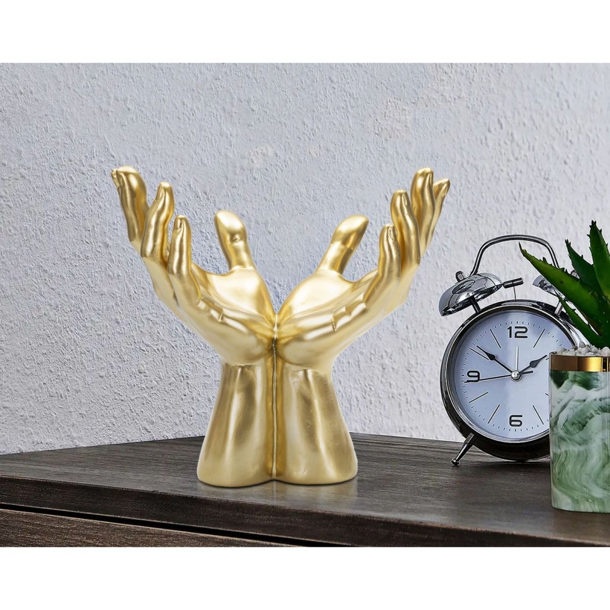 Scultura Mani Peace Oro | Domus Zone - DomusZone