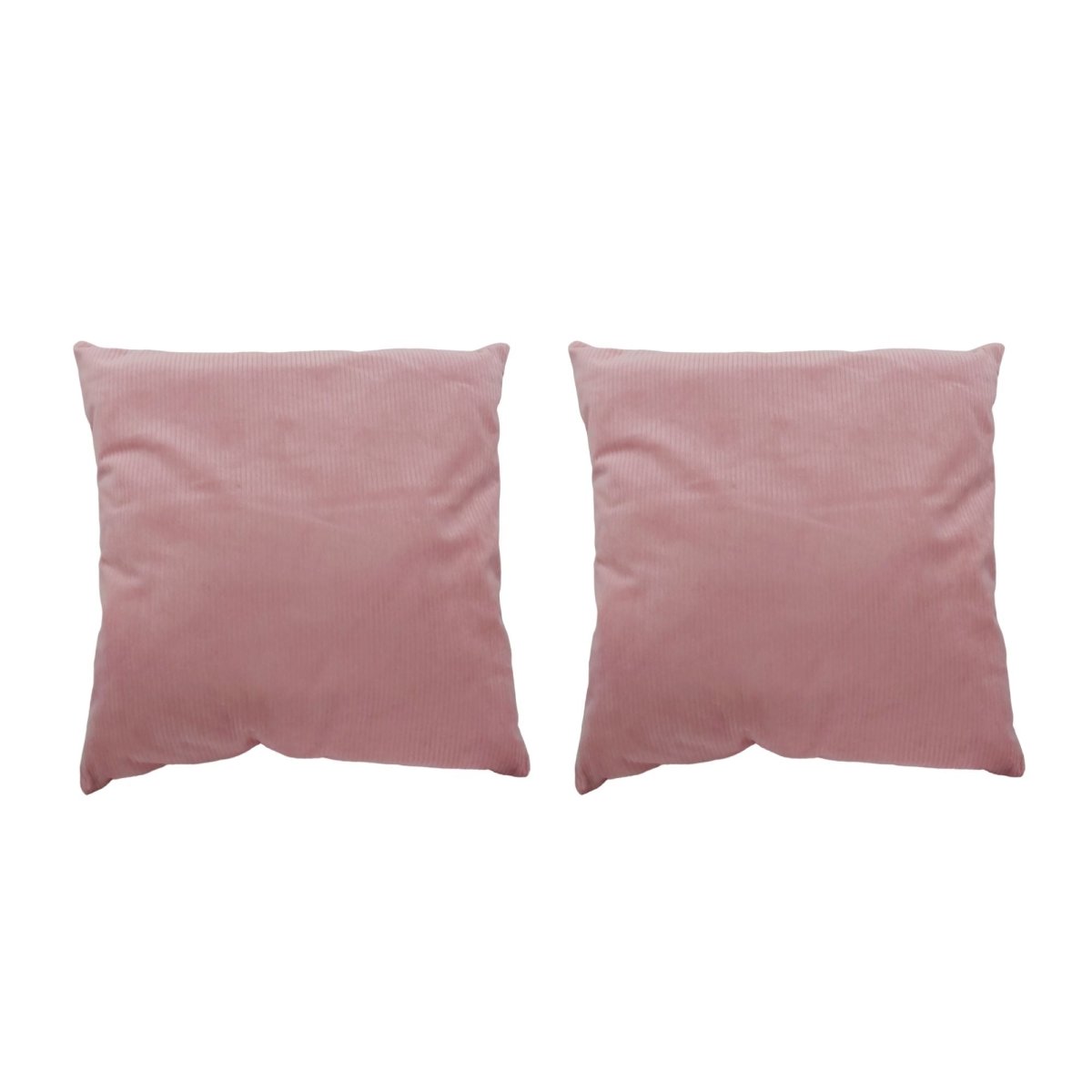 Set 2 Cuscini in Velluto Millerighe Rosa Antico | Domus Zone - DomusZone