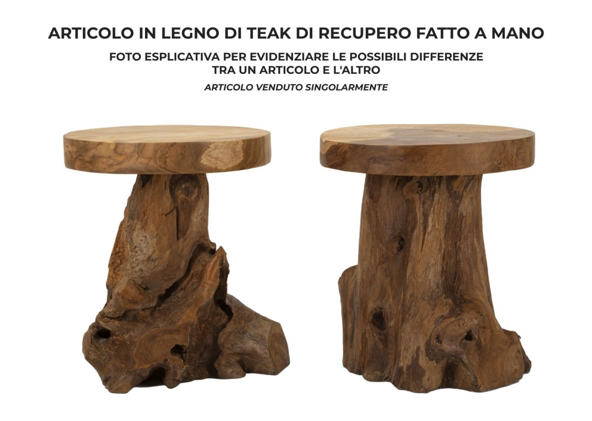 Sgabello Jamet in Teak Riciclato Mauro Ferretti | Domus Zone - DomusZone