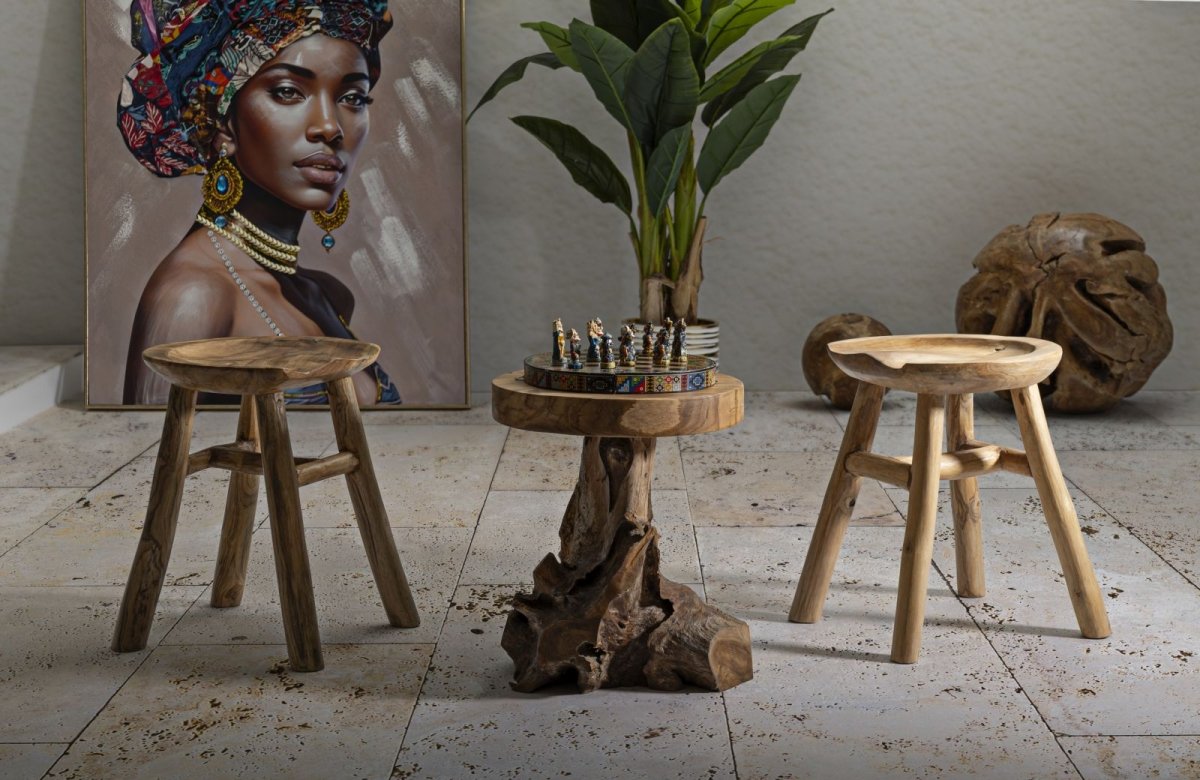 Sgabello Jamet in Teak Riciclato Mauro Ferretti | Domus Zone - DomusZone
