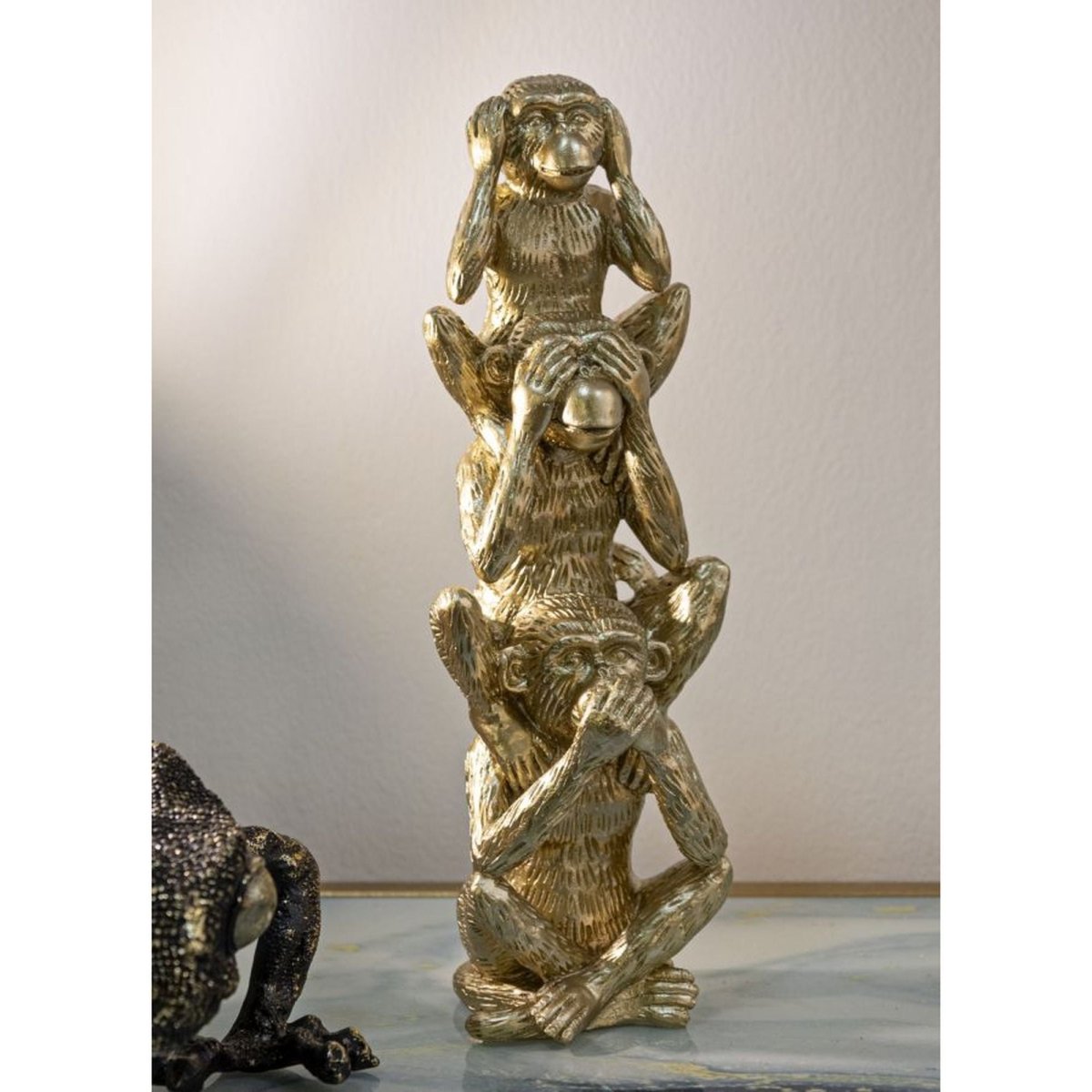 Statua Scimmie Tower Oro | Domus Zone - DomusZone