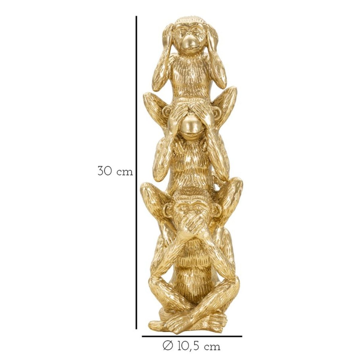 Statua Scimmie Tower Oro | Domus Zone - DomusZone