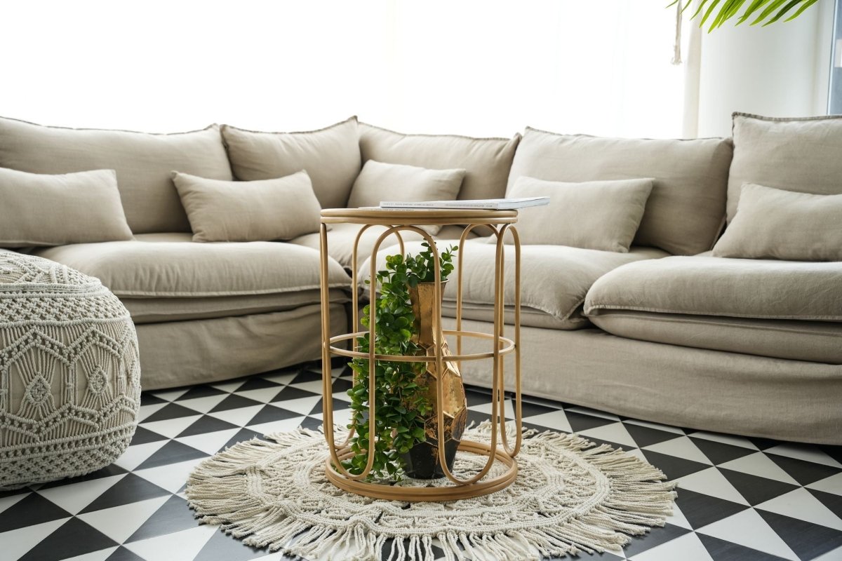 Tappeto BOHO CHIC Cotone Macramè Ø90cm | Domus Zone - DomusZone