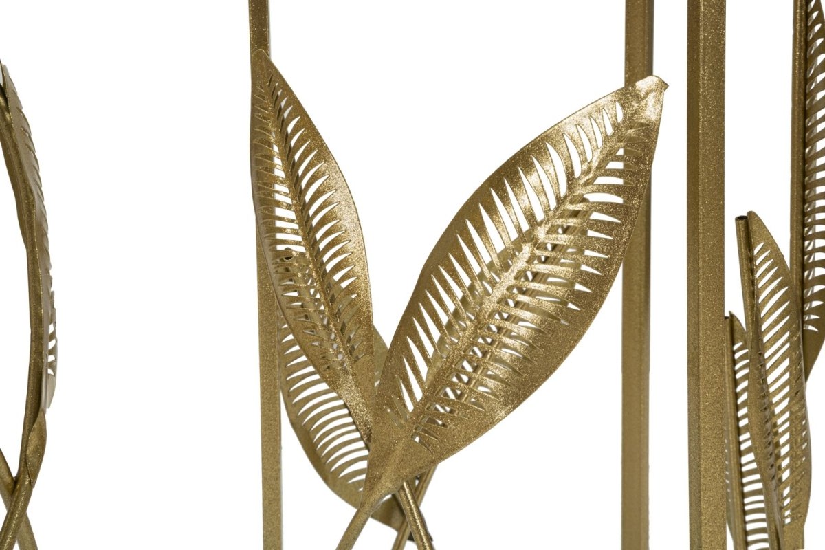 Tavolinetti Leaf Mauro Ferretti con Foglie in Metallo Oro | Domus Zone - DomusZone
