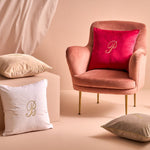 VELVET Cuscino arredo in Velluto con ricamo Monogram |Domus Zone - DomusZone