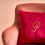 VELVET Cuscino arredo in Velluto con ricamo Monogram |Domus Zone - DomusZone
